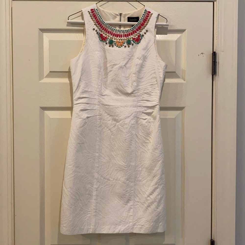 Off white embellished dress